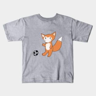 Fox Playing Soccer / Football Kids T-Shirt